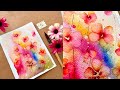 [Slow speed]Aesthetic Way to Mixing Multiple Vibrant Colors in Watercolor Florals/Beginners