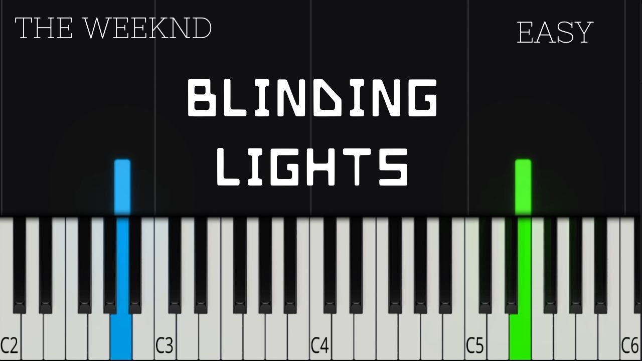 The Weeknd Blinding Lights Easy Piano Tutorial Youtube