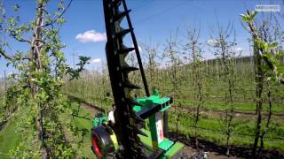 Cięcie mechaniczne jabłoni 2015 Fama\u0026Fendt 260V (Orchad mechanical pruning,mechanischen Schnitt)