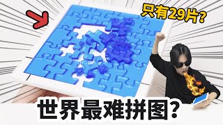 世界最难拼图…就这？只有29片到底有多难？多久能完成？拼了5分钟就有点想放弃…还好坚持！居然发现小技巧！