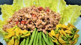 Pork Larb Recipe - Pork Salad - Khmer Cooking Food