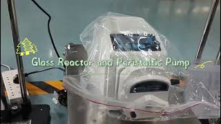 Benchtop jacketed glass reactor and peristaltic pump