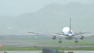 【仙台空港】ANA　ボーイングB767-300 (JA8669) 着陸 landing