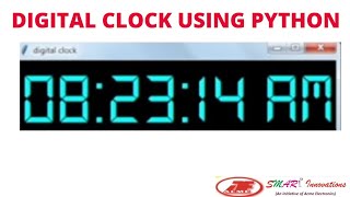 Digital Clock Using Python Tkinter Module | 12 Hour & 24 Hour Format #digitalclockpython #tkinter
