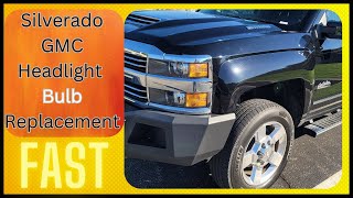 Easy Upgrade: Silverado / Sierra headlight bulb replacement Chevy / GMC, 2017 - 2019 2500HD / 3500hd