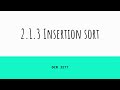 Insertion Sort - OCR J277 2.1.3