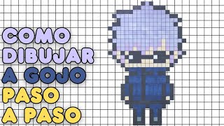 Cómo Dibujar a Saturo Gojo en Pixel Art! TUTORIAL PASO A PASO