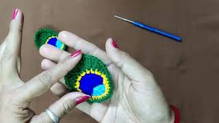 64_ऊन से मोरपंख कैसे बनाएं/How to make woolen morpankh/crochet morpankh