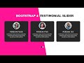 How to create Testimonial Carousel using Bootstrap 4