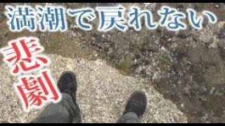 満潮が大好きな男が離島で遊んでいたら満潮で戻れなくなった一部始終　海で磯遊び