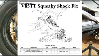 Fixing the Moto Guzzi V85TT rear shock squeak issue