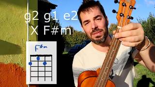 Stand By Me - Ben E. King ukulele tutorial - w/ bass line quick and easy