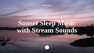 [BGM] A Beautiful Jeju Sunset to Enjoy at Night l Emotional Piano Music for Sleep, Water Sounds ASMR