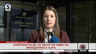 Излезноста до 10 часот на ниво на Македонија 9,5 проценти