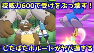 【ポケモンUSM】驚異の威力600！？じたばたホルードの圧倒的破壊力が気持ち良すぎる【シングルレート】