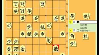 『24将棋実況183』 居飛車穴熊 VS 四間飛車（6六銀型）