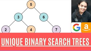 Unique Binary Search Trees 1 || #DynamicProgramming