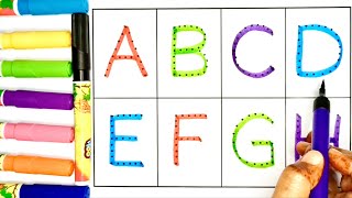 Abcd Dotted Tracing English Alphabet Writing | Preschool abc learning