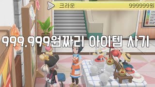 999,999원짜리 아이템 크라운 구입하기! [레츠고 이브이]