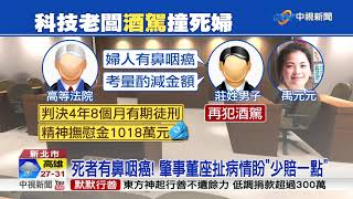 撞死金鐘編劇母親 酒駕重判4年賠1018萬│中視新聞 20180816