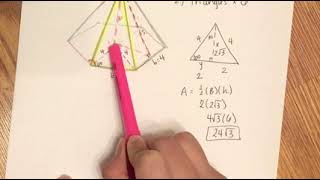 Surface Area of Hexagon Based Pyramid