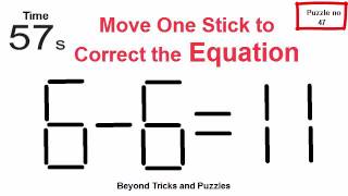 Stick Puzzle no 47 for IQ