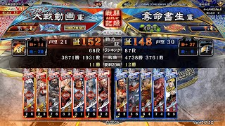 三国志大戦 - 奪命書生 - 五枚五将軍 VS 四勢韓遂ワラ(全国68位)