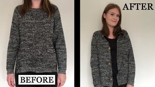 Creating a Cardigan From an Old Jumper