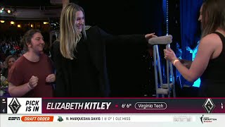 🚨 ELIZABETH KITLEY #24 PICK AT 2024 WNBA DRAFT BY LAS VEGAS ACES + Interview | V