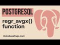 PostgreSQL REGR_AVGX() Function | REGR_AVGX in PostgreSQL | PostgreSQL REGR_AVGX() Tutorials