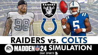 Raiders vs. Colts Simulation LIVE Reaction & Highlights (Madden 24 Rosters) | NFL Week 17