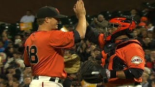 ARI@SF: Cain hurls a one-hitter against the D-backs