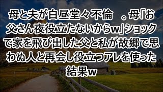 母と夫が白昼堂々不倫   。母「お父さん夜役立たないからw」ショックで家を飛び出した父と私が故郷で思わぬ人と再会し役立つアレを使った結果w【修羅場】