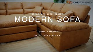 โซฟาเข้ามุมตัวซีนั่งสบายเสริมใยห่านเทียมสไตล์โมเดิร์น / Modern Sofa