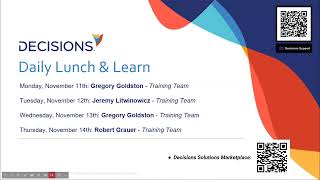 Decisions Q&A- Lunch and Learn 11/12/2024