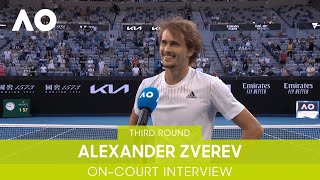 Alexander Zverev On-Court Interview (3R) | Australian Open 2022
