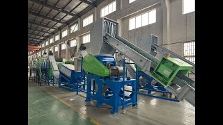 HDPE LDPE PE Film waste woven bag crushing and washing recycling machine