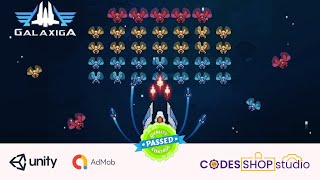 Galaxiga - Galaxy Shooter unity code | Galaxy games | Shooting Games | Shooter | Unity Games