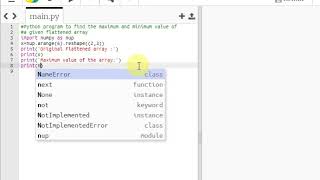 Python program to find the maximum and minimum value of array