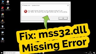 How to Fix mss32.dll Missing Error for any PC Game on Windows 10/7/8 | Tamil | RAM Solution
