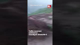 Landslide washes away part of Chandigarh-Shimla highway