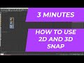 2D and 3D Snap - How to Snap in 3D Max
