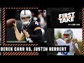 Stephen A. is eager to watch Derek Carr vs. Justin Herbert in Week 1 🍿 | First Take