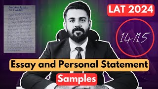 High Scoring Essay and Personal Statements for LAT 2024 | How to write LAT Essay Personal Statement