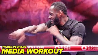 Deontay Wilder THROWS BOMBS & shows SLICK DEFENSE ahead of Zhang showdown!