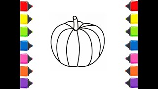 Bolalar uchun rangli qovoq Pumpkin coloring book for children Раскраска тыквы детям