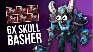 DAILY 1 MMR #51 - BASH MASTER? 6X SKULL BASHER | Dota 2