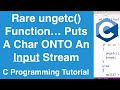 ungetc() Function | C Programming Tutorial