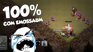 CLASH OF CLANS | 100% com EMOSSAUM - CV5 na guerra - DidiGPX