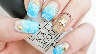 ✮ Water Spotted Beach Nails (2 Ways!) ✮